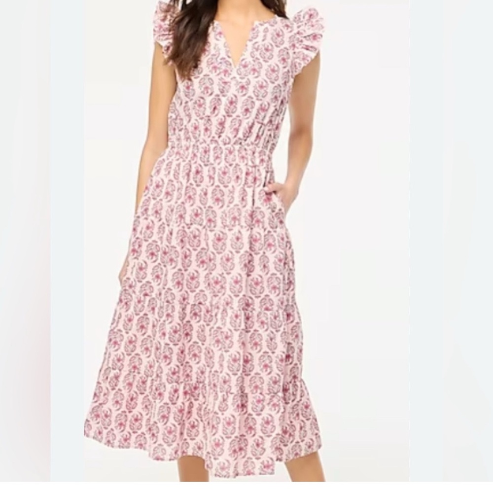 Floral Pink Midi Dress